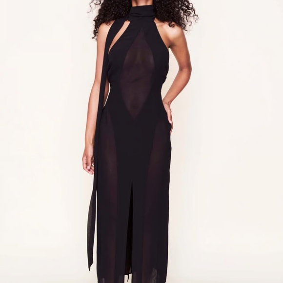 Guizio Koemi Sheer Panel Dress - Picture 2 of 7